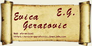 Evica Geratović vizit kartica